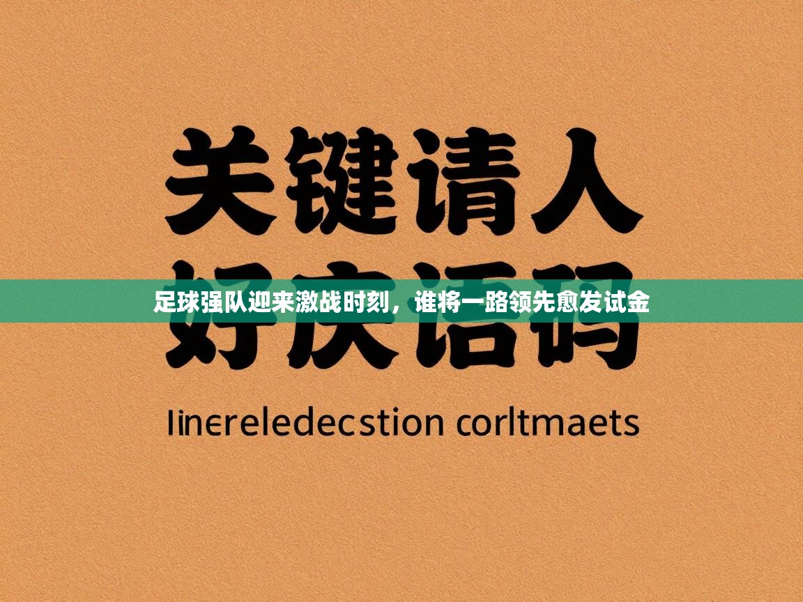 kaiyun-足球强队迎来激战时刻,谁将一路领先愈发试金 第4张